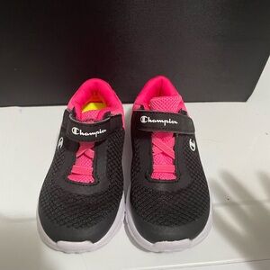 Champion Kids' Black and Pink Sneakers